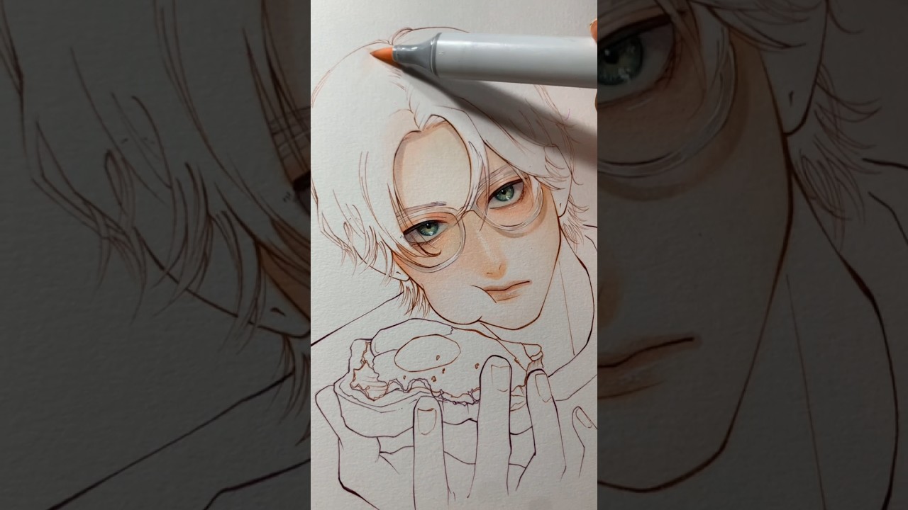 Drawing Ichimura kohaku in the clear moonlight dusk 🎨