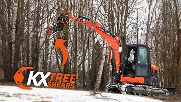Robust Tree Shear with an Integrated Rotator | KXZ210