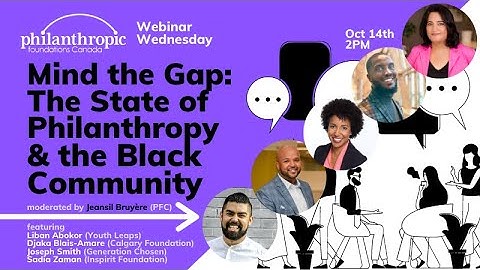 Mind The Gap: The State of Philanthropy & the Black Community #PFCwebinar #WebinarWednesday
