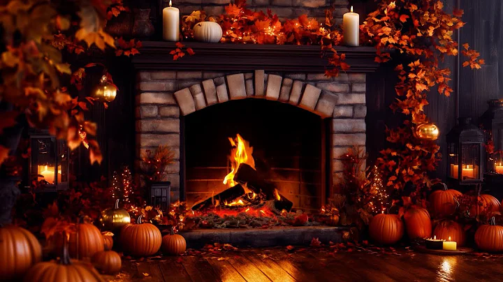 Cozy Autumn Fireplace 12 Hrs 🔥 Crackling Fire Atmosphere with Burning Logs [No Music]