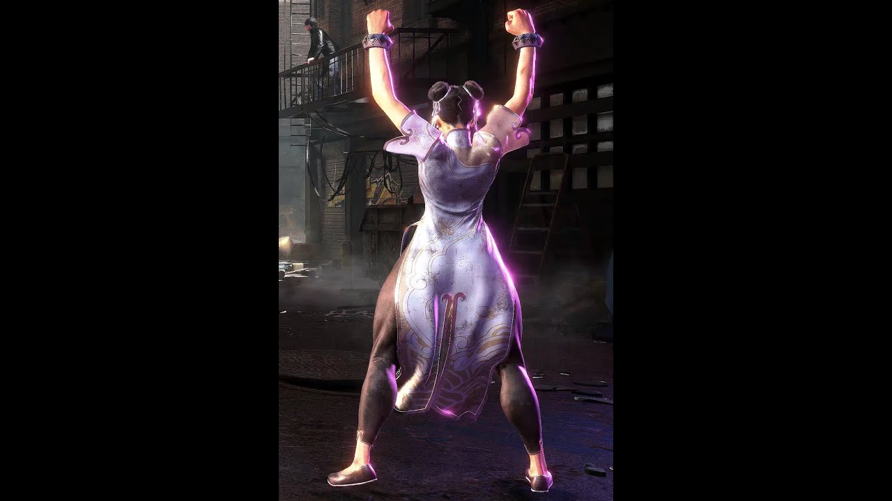chun li swap ken win pose in stage 