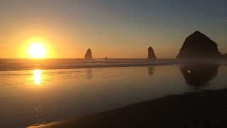 Sunset at Cannon Beach Oregon - August 25, 2015