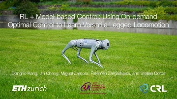 RL + Model-based Control: Using On-demand Optimal Control to Learn Versatile Legged Locomotion