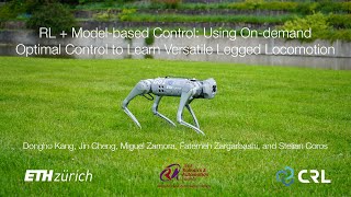 RL + Model-based Control: Using On-demand Optimal Control to Learn Versatile Legged Locomotion