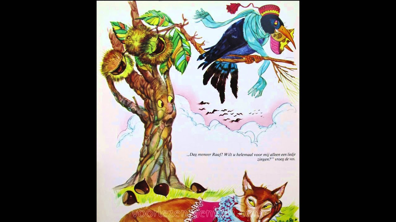 De Vos en de Raaf - fabel van La Fontaine met plaatjes - YouTube
