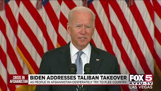 President Joe Biden addresses the nation after unrest, Taliban takeover in Afghanistan