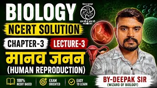 मानव जनन | Human Reproduction | NCERT Solution | Class-12 | Biology | By-Deepak Sir