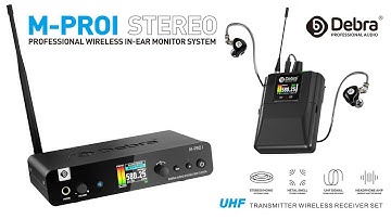 Debra M-PROI Stereo Wireless In-Ear Monitor Metal receiver, automatic frequency, Bluetooth, UHF