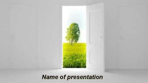 Door is Open PowerPoint Template by PoweredTemplate.com