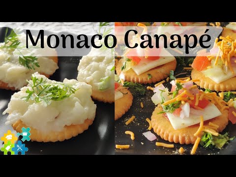 Lock-Down Monaco Biscuit Canapes | Monaco Topping 2 Ways - Chaat Style & Creamy Cheese and Potato