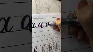 Bouncy calligraphy lowercase letters | bounce lettering workbook | brush calligraphy Wealth