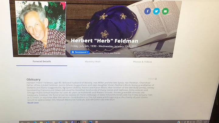 HERBERT  "HERB" FELDMAN FUNERAL