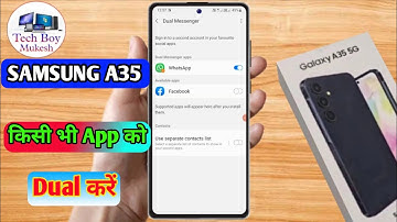 samsung a35 dual app settings, samsung a35 me dual app kaise kare
