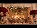 Romantic Fireplace Ambience | Valentine Fireplace | 8 Hours 4K Real Fire Sounds No Music