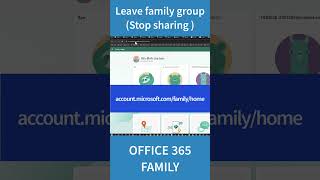 How to leave a family group of office 360 #shorts