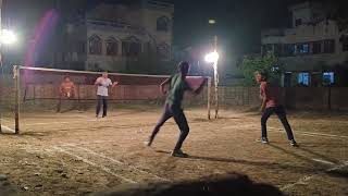 #badminton #yonex #lining duo vs duo badminton match in night