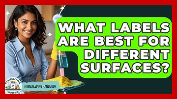 What Labels Are Best For Different Surfaces? - Homekeeping Handbook