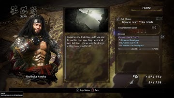 Nioh 2 First Playthrough P73 - Japanese Heart, Yokai Smarts (No Commentary) Sub Mission