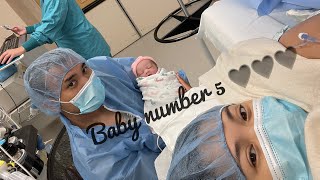 Birth Vlog | Getting my tubes removed after 4 c-sections | Birth story - baby #5 #csection