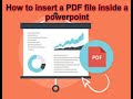 How to insert a PDF file inside a PowerPoint presentation