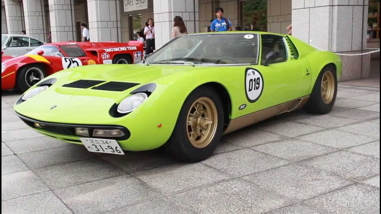 Concours D Elegance Japan 13 1971年式 ランボルギーニ ミウラ P400 Sv Lamborghini Miura P400sv Youtube