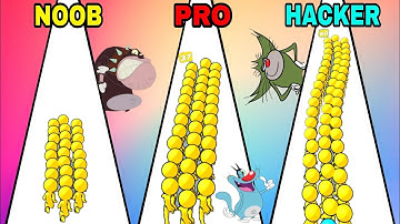 NOOB vs PRO vs HACKER | In Pusher Run 3D | Oggy Jack and Bob | Mactol Gaming