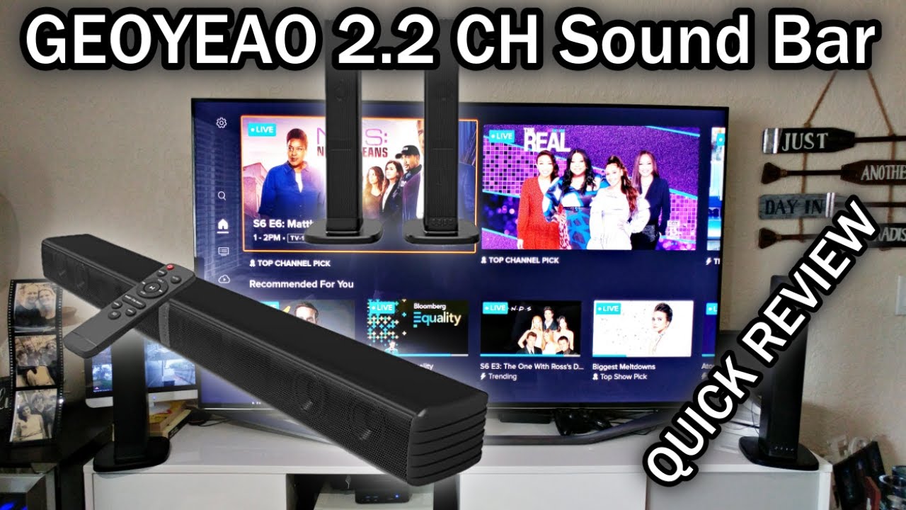 Deep Bass 240W Sound Bars for TV with Subwoofer 32 inch Dual TV