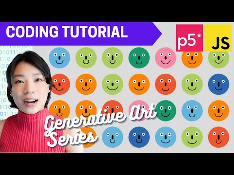 p5.js Coding Tutorial | Generative Smiley Faces (Generative Art Series)