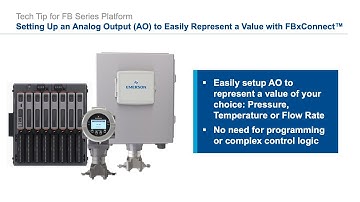 Setting Up an Analog Output to Easily Represent a Value with FBxConnect™