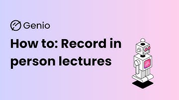 How to record in person lectures