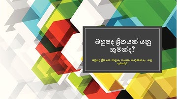 බහුපද ශ්‍රිතයක් යනු කුමක්ද? පාඩම - 1 (What is a polynomial?)