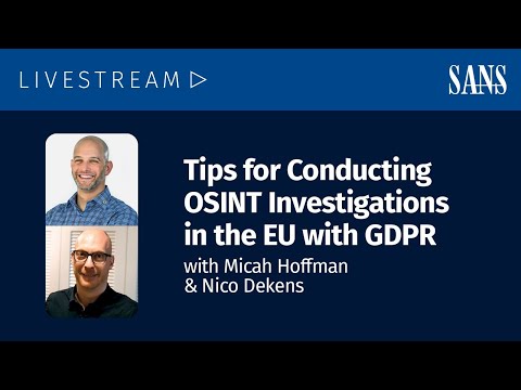 Tips for Conducting OSINT Investigations in the EU with GDPR