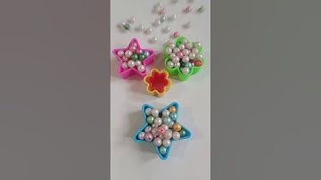 pearl Asmr colourful|moti Reverse Satisfying|beads reverse oddly cookie cutter star and flower set