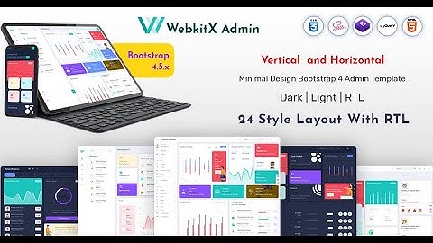Fixed RTL Admin Dashboard UI Kit - WebkitX