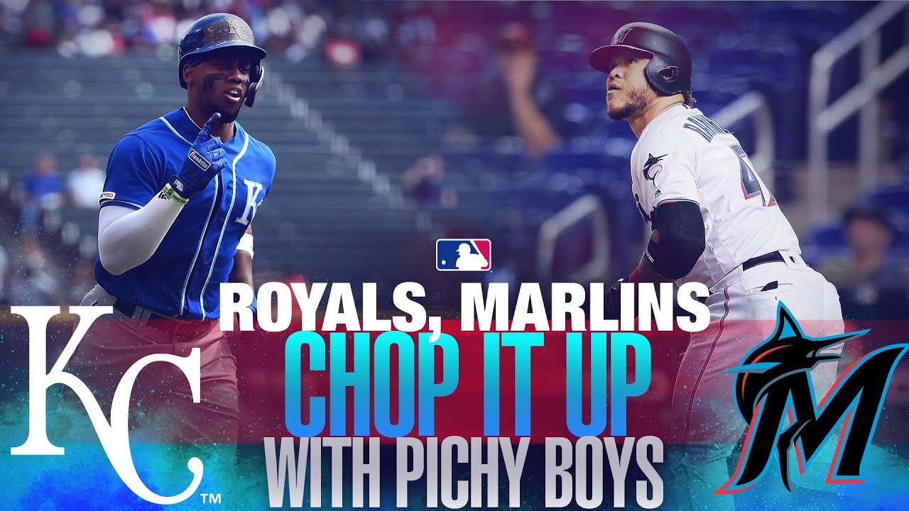 baseball ops Marlins and Royals sit down with Los Pichy Boys at Marlins Park