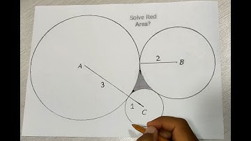 How to calculate area between 3 circles externally tangent to each other |Surveyor Interview Test.