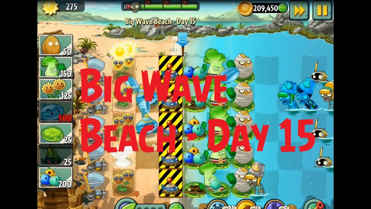 Big Wave Beach - Day 15, Plants vs. Zombies Wiki