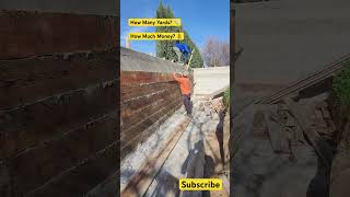 🛠️Constructing A Huge Monolithic Concrete Retaining Wall Using 2x12s | Industrial Finish |