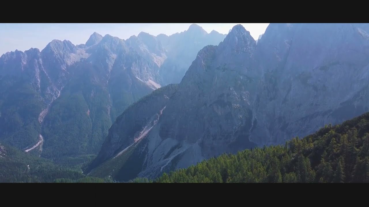 Mountains in Slovenia: Mangart, from the Drone
