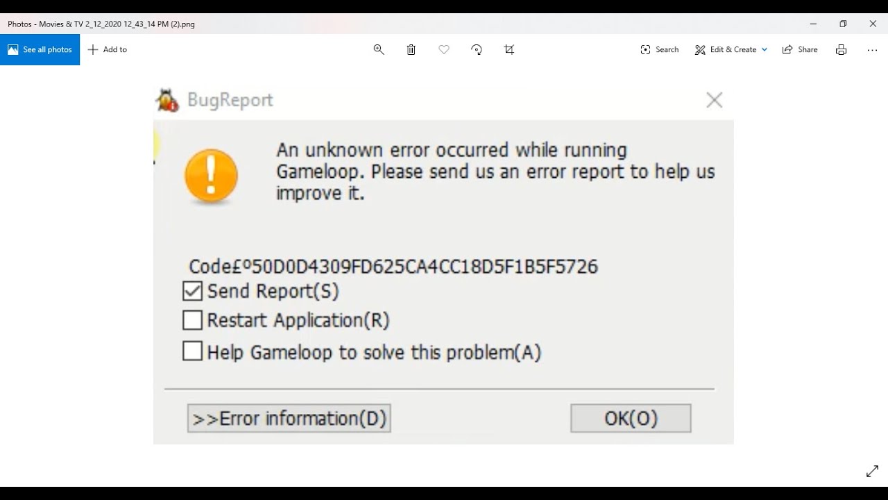 Report error c