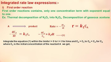 First order reaction