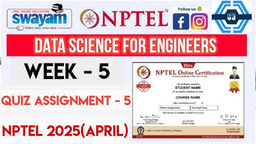 Data Science For Engineers | Week 5 Answers 2025 (April) | NPTEL 2025(April)|