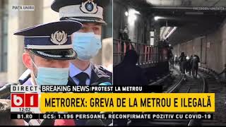 METROREX: GREVA DE LA METROU ESTE ILEGALA - SINDICALISTII S-AU BLOCAT LA METROU SI DANSEAZA_Stiri B1