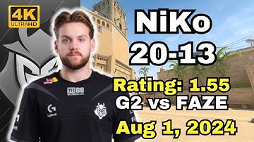 【4K】G2 NiKo vs FaZe (mirage) | Aug 1, 2024 #cs2 #pov