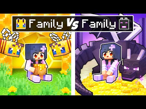 Minecraft BEE Family vs DRAGON Family!