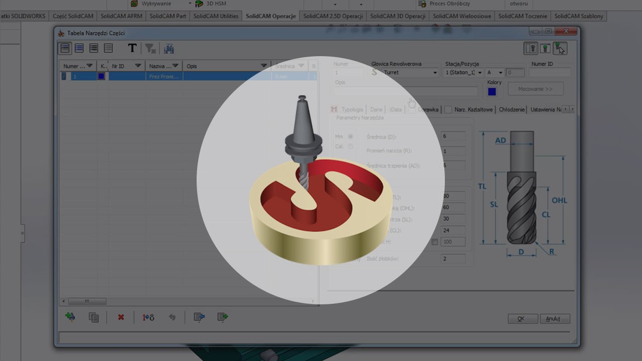 Jak dodać nowe narzędzie w SolidCAM | SOLIDCAM TUTORIAL #6 - YouTube