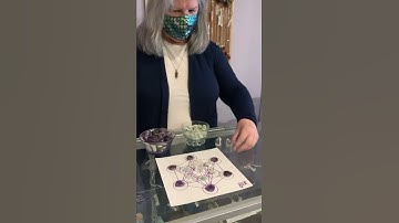 Making A Crystal Grid With Diane! #Shorts