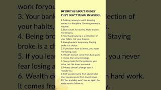10 Truths About Money They Never Teach in School 💸