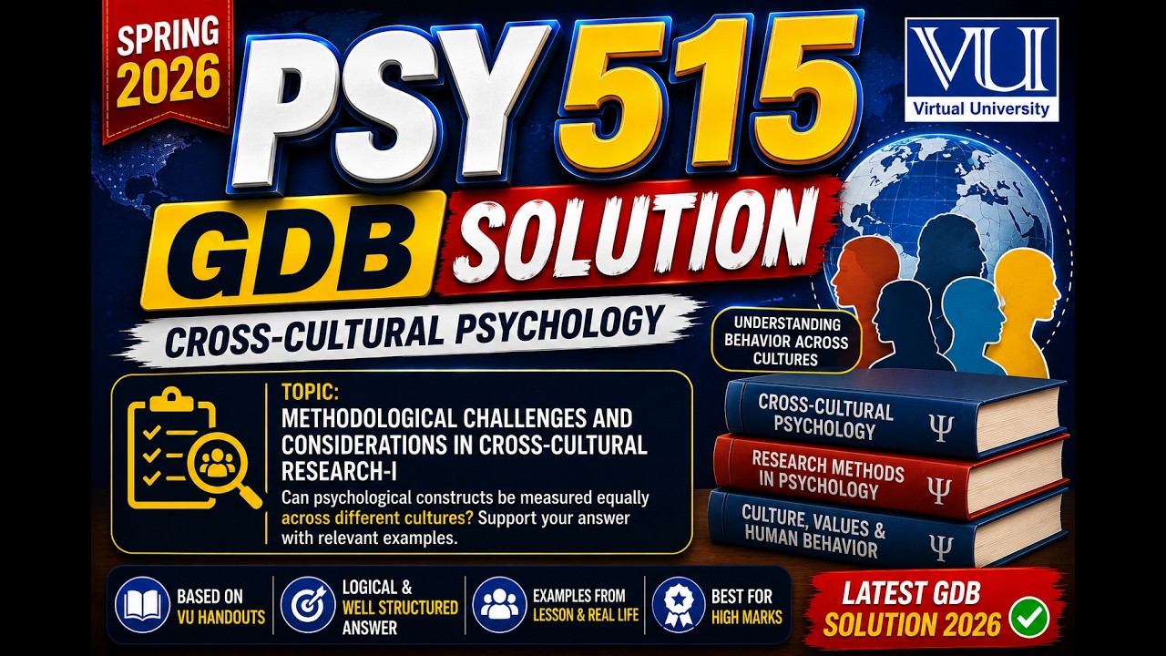 PSY 515 GDB SOLUTION 2026 - YouTube