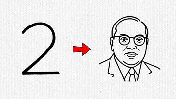 How to draw dr br ambedkar step by step easy number 2 | Ambedkar Drawing Step By Step Easy